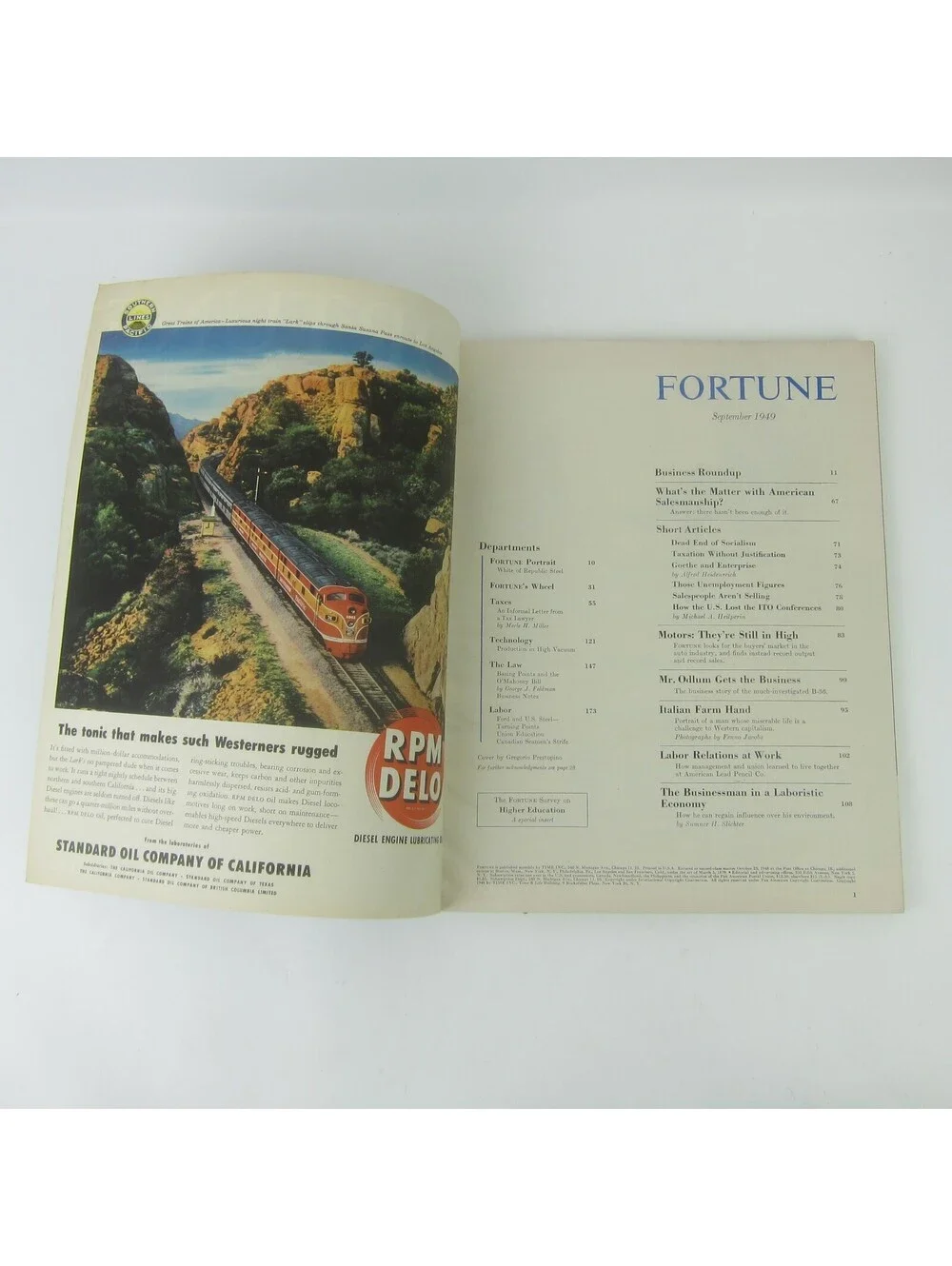 Vintage FORTUNE Magazine September 1949 Autos Buick Cadillac Ford Dodge & More